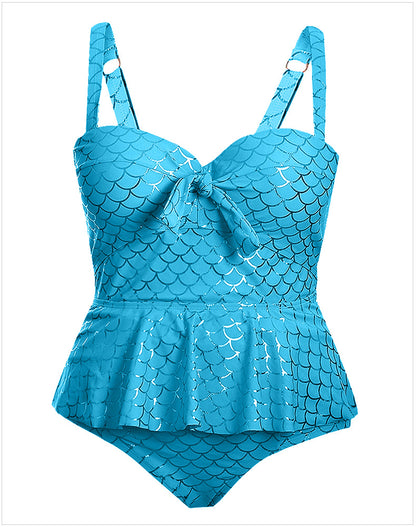 Sea Shell Plus Size Tankini : Blue - Fiesta Resortwear 