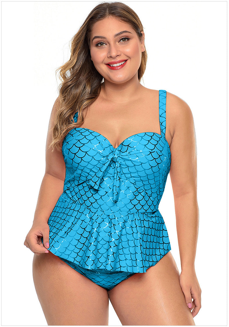 Sea Shell Plus Size Tankini : Blue - Fiesta Resortwear 