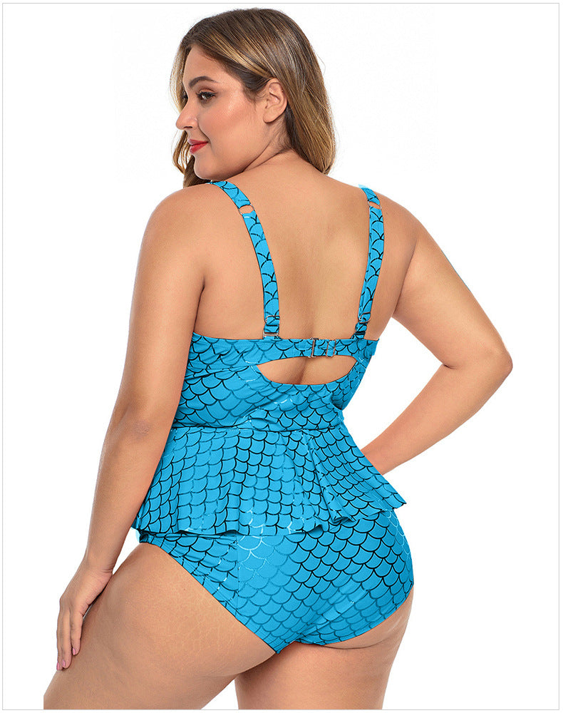 Sea Shell Plus Size Tankini : Blue - Fiesta Resortwear 