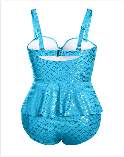 Sea Shell Plus Size Tankini : Blue - Fiesta Resortwear 