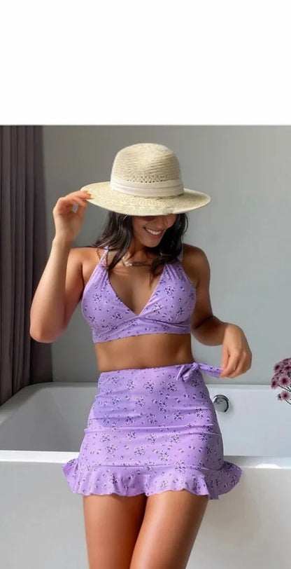 Rainy Day Skirtini: Purple - Fiesta Resortwear 