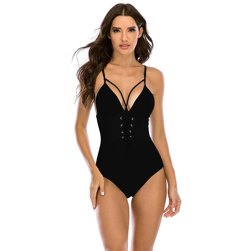 Black Corset Swimsuit - Fiesta Resortwear 