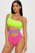 Stacey’s Cut Out Swimsuit: Neon - Fiesta Resortwear