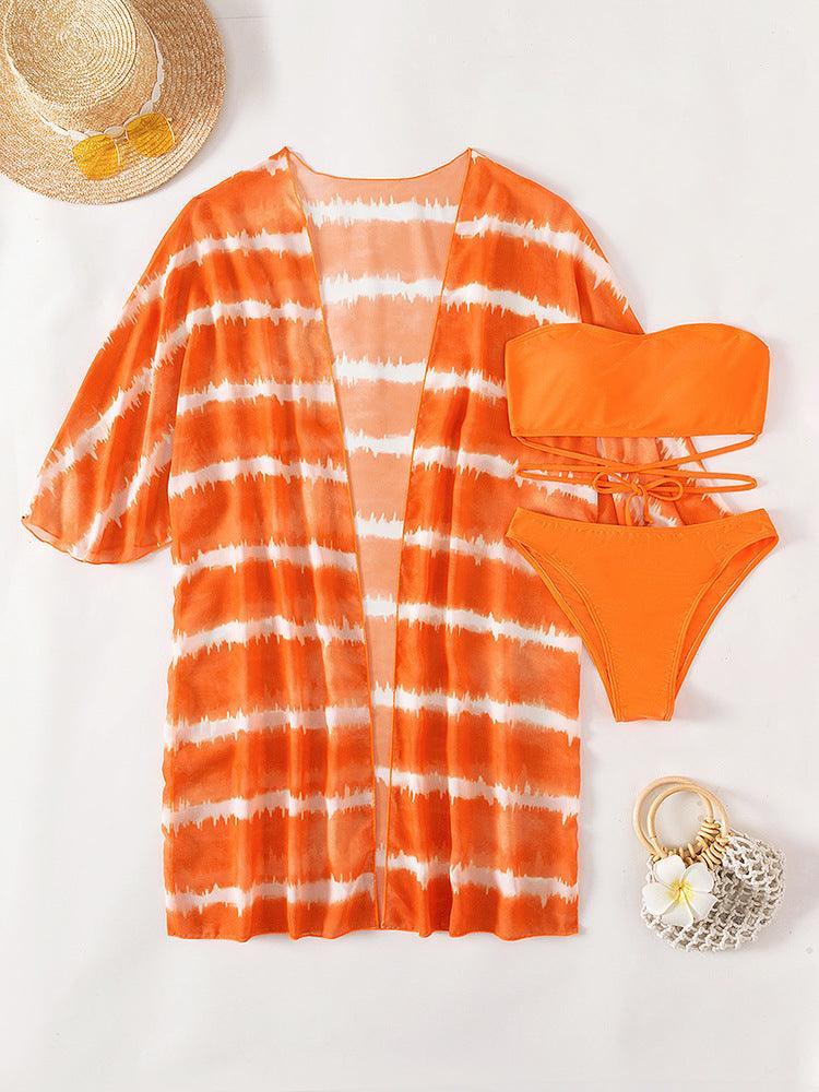 Orange Sky Bikini and Cover Up Set - Fiesta Resortwear 