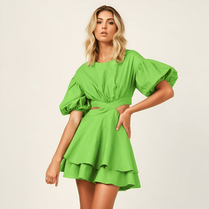 Wellington Dress: Lime Green