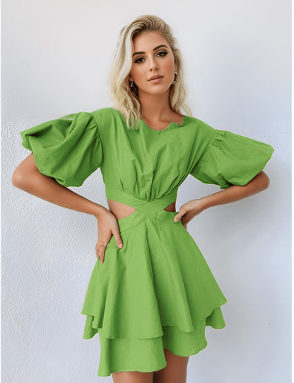 Wellington Dress: Lime Green