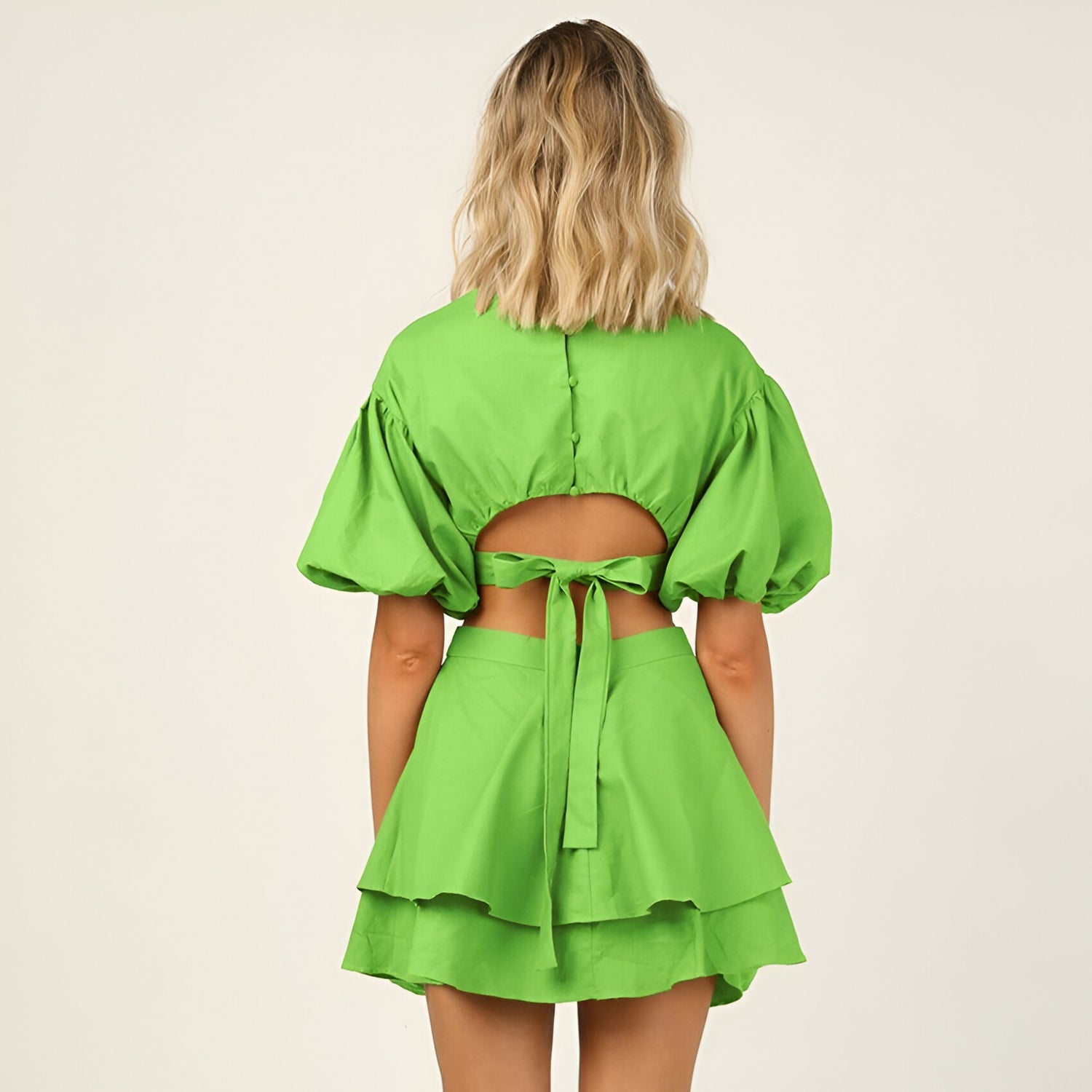 Wellington Dress: Lime Green