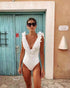 White Flounce Swimsuit - Fiesta Resortwear 