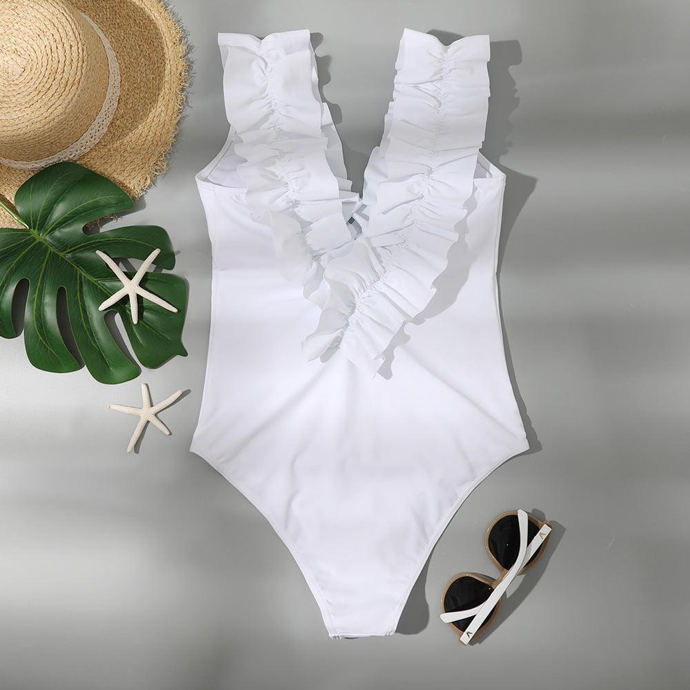 White Flounce Swimsuit - Fiesta Resortwear 